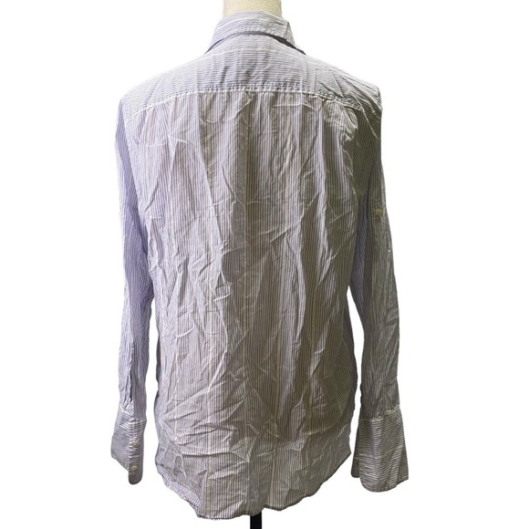 J Crew Striped Button-up Shirt Blouse Sz 12 - Picture 6 of 14